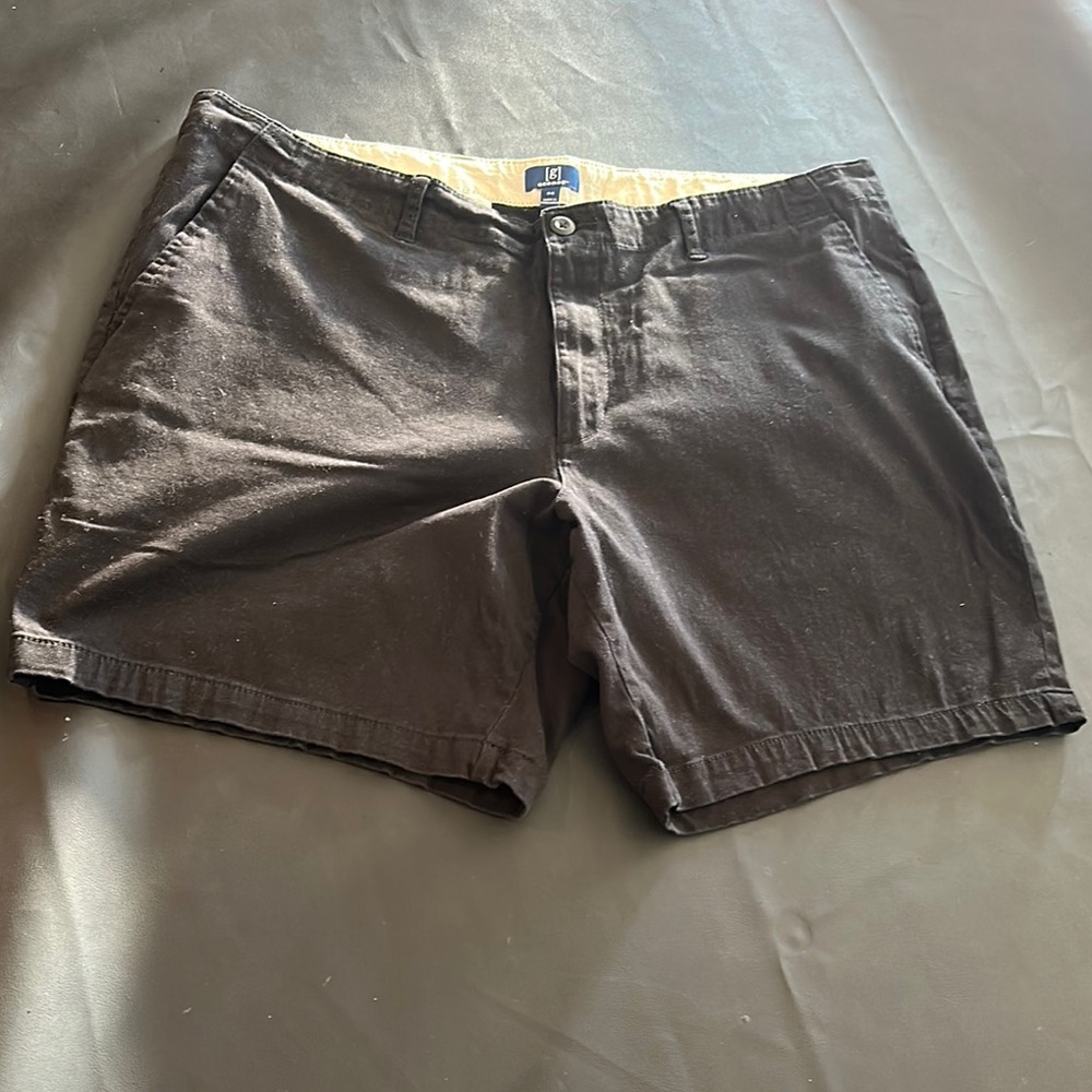 George Men's Black Flat Front Shorts